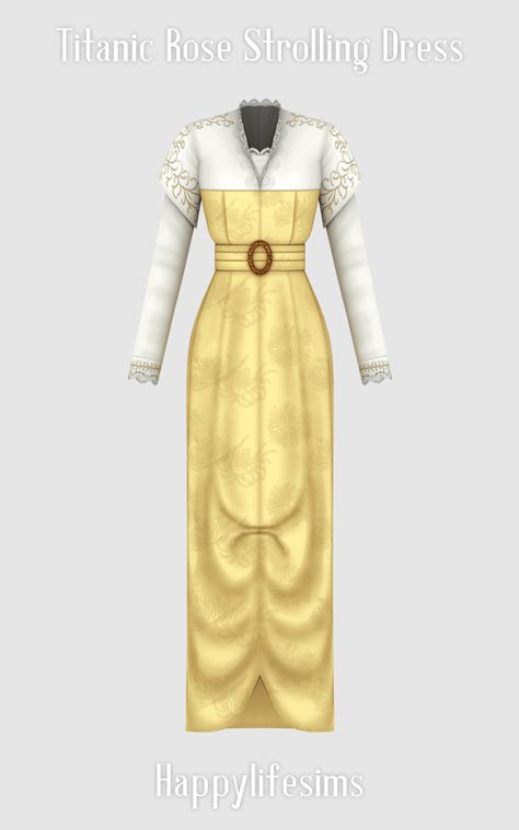 Sims 4 Cc 1910, Sims 4 1910s Cc, History Clothes, 1900 Dress, Titanic Rose, Sims Challenge, Sims 4 Decades Challenge, Modern Fashion Outfits, 1910s Fashion