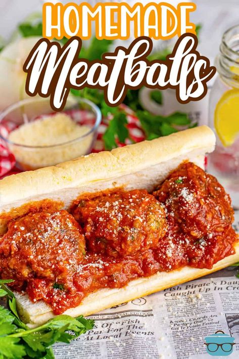 In just a few simple steps, you can have your own moist and flavorful Homemade Meatballs that are perfect for pasta or subs! Best Meatball Sub Recipe, Homemade Meatballs For Subs, Meat Ball Sub Recipe, Homemade Meatball Subs, Italian Meatball Subs, Homemade Baked Meatballs, Meatball Sandwich Recipes, Meatball Sub Recipe, Beef Casseroles