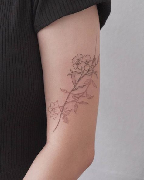 Geranium Tattoo, Narcissus Tattoo, Narcissus Flower Tattoos, Nana Tattoo, Tiny Flower Tattoos, Narcissus Flower, Geranium Flower, Vine Tattoos, Tattoos Gallery