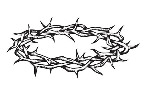 Crown of thorns image | Premium Vector #Freepik #vector #christ #christian #jesus #jesus-logo American Traditional Thorn Tattoo, Crown Of Thorns Illustration, Christian Vector Art, Thorn Crown Drawing, Crown Of Thorns Tattoo Women, Crown Of Thorns Tattoo Design, Jesus Thorn Crown Tattoo, Jesus Crown Of Thorns Tattoo, Thorn Drawing