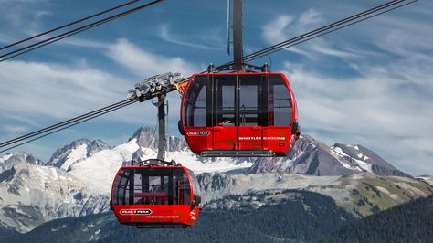 Pesk 2 peak gondola Whistler Blackcomb Gondola Lift, Whistler Village, Whistler Blackcomb, O Canada, Mountain Wallpaper, Travel Magazine, Weather Report, Romantic Moments, Canadian Rockies