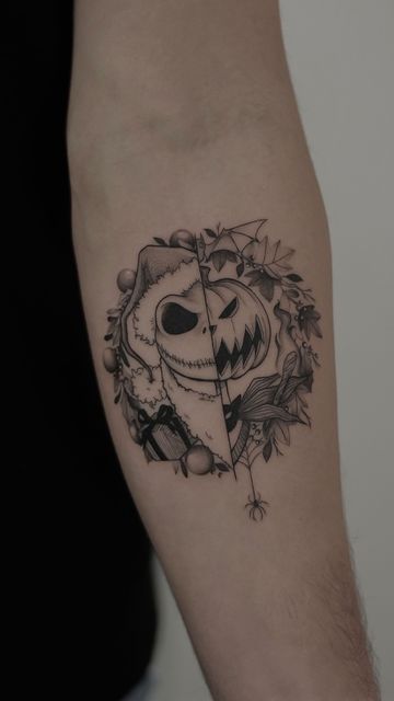 Tattoo Ideas Jack Skellington, Subtle Nightmare Before Christmas Tattoo, Tim Burton Fine Line Tattoo, Small Jack Skellington Tattoo, Hotel Transylvania Tattoo, Disney Tattoos Small Meaningful, Tattoo Ideas Tim Burton, Jack Sally Tattoo, Emo Tattoos For Women