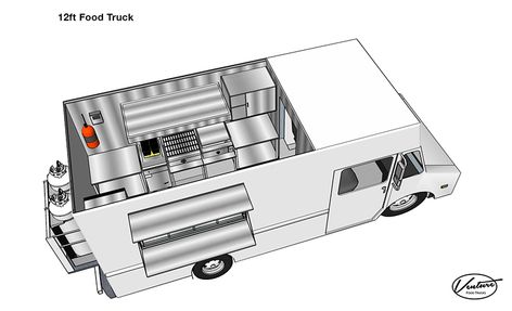 How to Design a Food Truck Layout - Venture Food Trucks Food Truck Layout, Generator Box, Concession Trailer, Trailer Build, Food Truck Design, Truck Design, Cooking Appliances, Food Trucks, How To Design