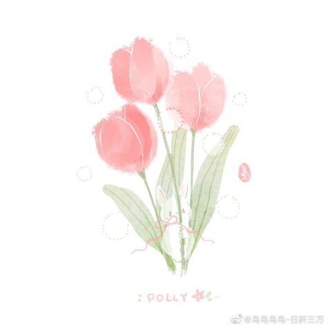 Coqqute Pfp, Tulip Drawing, Pink Drawing, Baby Blue Wallpaper, Easy Crochet Animals, Flower Icons, Cute Doodle Art, Mini Drawings, Bullet Journal Doodles