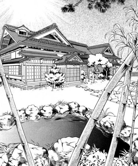 Untitled Japanese House Drawing, Kiyohiko Azuma, Manga Backgrounds, Old Japanese House, Environment Sketch, Cityscape Drawing, Urban Sketches, Perspective Drawing Lessons, Urban Sketch