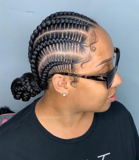 Ghana Braids with Neat Baby Hair Trendy Cornrow Hairstyles, Two Cornrow Braids, Big Cornrows, Different Braid Styles, Straight Back Cornrows, Side Cornrows, Cornrow Braid Styles, Twist Cornrows, Scalp Braids