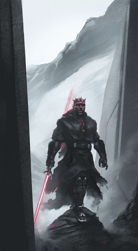 Maul by Álvaro Jiménez Darth Maul Concept Art, Darth Maul Fan Art, Dark Maul, Samurai Concept, Star Wars Illustration, Star Wars Background, Star Wars Sith, Jedi Sith, Dark Side Star Wars