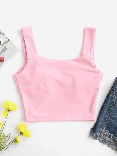 Light Pink Crop Top Outfit, Tops Rosas, Shuffles Clothes, Crop Top Rosa, Cute Pink Tops, Light Jeans Outfit, Saree Aesthetic, Light Pink Tank Top, Outfit Shuffles