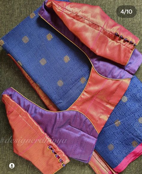 Silk Saree Patch Work Blouse Design, Patch Work Blouse Designs Silk Patterns, Simple Normal Blouse Designs, Patch Work Blouse Designs Latest, Simple Patch Work Blouse Designs Silk, Patchwork Blouse Designs, Model Blouses, Latest Blouse Neck Designs, Brocade Blouse Designs