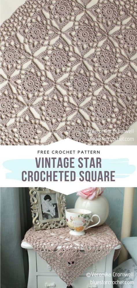 Taplak Meja Crochet, Crochet Tablecloth Pattern, Free Crochet Doily Patterns, Crochet Table Runner Pattern, Vintage Crochet Patterns, Crocheting Ideas, Crochet Blanket Designs, Crochet Motif Patterns, Crochet Table