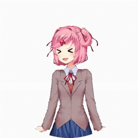 Doki Doki Literature Club GIF - Doki Doki Literature Club - Discover & Share GIFs Natsuki Ddlc Sprites, Ddlc Sprites, Natsuki Ddlc, Pokémon Heroes, Doki Doki Literature Club, Free T Shirt Design, Psychological Horror, Casual School Outfits, Doki Doki