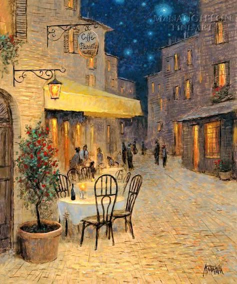 Jon Mcnaughton, Cafe Art, Arte Inspo, Aesthetic Painting, 그림 그리기, Vincent Van Gogh, Pretty Art, Classic Art, Aesthetic Art