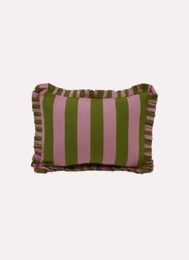 The Heather Taylor Home x Domino Collection Is Finally Here Cozy Window Nook, Heather Taylor, Ruffle Pillow, Cozy Couch, Luxury Pillows, Drop Cloth, Fluffy Pillows, Linen Throw Pillow, Wide Stripes