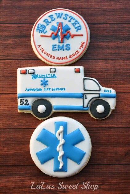 . Paramedic Cookies Decorated, Ems Cookies Decorated, First Responder Cookies Decorated, Ambulance Cookies Decorated, Ambulance Cookies, Ems Cookies, Paramedic Party, Paramedic Graduation, Fancy Sugar Cookies