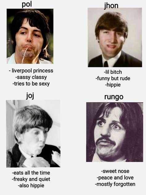 The Beatles Funny, Beatles Meme, The Beatles Members, Beatles Funny, Beatles Band, Beatles Photos, Beatles Pictures, The Fab Four, Band Memes