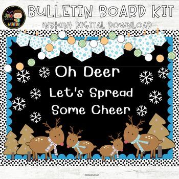 Winter Bulletin Board Kit Classroom Door Decor Oh Deer Winter Is Here Editable Classroom Door Decor, Winter Bulletin Board, Deer Winter, Winter Printables, Winter Bulletin, Winter Bulletin Boards, Christmas Bulletin Board, Christmas Bulletin, Door Decorations Classroom