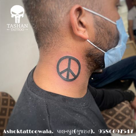 TashanTattoo
AshokTattooWala
S.20. Tirupati plaza
Opp. New bus stand
Near gd modi collage
Palanpur (gujrat)
9586697547
9687533310 Peace Symbol Tattoo, Peace Tattoos, Symbol Tattoo, Symbol Tattoos, Neck Tattoo, Tattoo Art, Peace Symbol, Art Tattoo, Tattoos