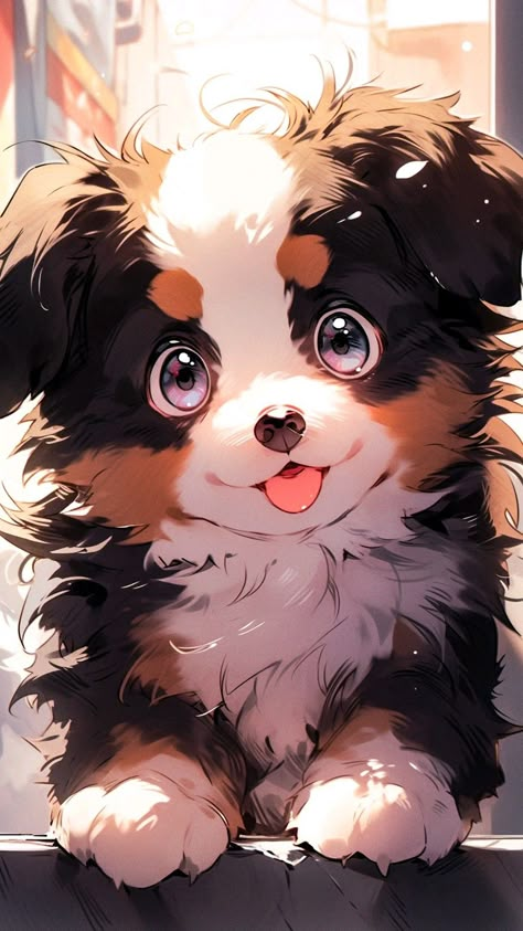 Dog Wallpaper Aesthetic, Dog Phone Wallpaper, Dog Backgrounds, Anime Puppy, Dog Wallpaper Iphone, Cute Dog Wallpaper, Dog Animation, Cute Kawaii Animals, 강아지 그림