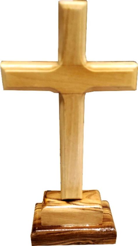 PRICES MAY VARY. Hand Carved Olive Wood - comes in many heights or sizes Altar Cross ( 2 pieces ) - Cross and Stand. Stamped with Jerusalem on back of the Cross. Hand made in Bethlehem Beautiful detail A Certificate with a Prayer card is included. Hand made in Bethlehem, the Holy Land. Cross is about 5 Inches and with stand is about 6" in height. Altar Cross ( 2 pieces ) - Cross and Stand. Available in few sizes or heights. Stamped with Jerusalem on back of the Cross. A Certificate with a Prayer Olive Wood Cross, Market Stands, Cross Gift, Wood Cross, The Holy Land, Religious Cross, Wood Crosses, Christian Cross, Wall Crosses