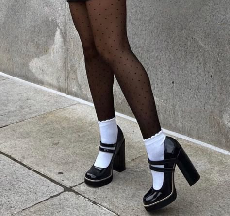 Heels And Socks, Heels Aesthetic, Funky Shoes, Mia 3, Fancy Shoes, Socks And Heels, Girly Shoes, Aesthetic Shoes, Swag Shoes