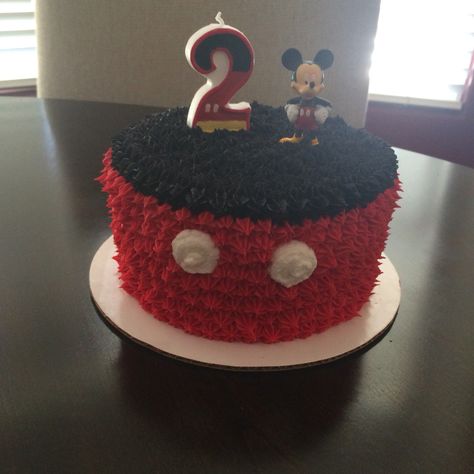 Mickey Mouse smash cake Mickey Mouse One Year Birthday Cake, Mickey Mouse Smash Cake Diy, Mickey Mouse Themed Cake, Mickey Mouse Half Birthday Cake, Mickey Mouse Cake Buttercream, Mickey Mouse Birthday Cake 2nd, Diy Mickey Mouse Cake, Simple Mickey Mouse Cake, Mickey Mouse Cake 1st Birthday