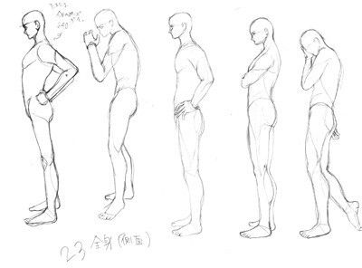 Male Side View Drawing Reference, Side Body Poses Reference, Side Profile Body Drawing Reference, Side Profile Drawing Full Body Poses, Sideview Drawing Reference Man, Male Body Side View Drawing, Side View Standing Pose Drawing, Side Profile Drawing Standing, Men Side Profile Body Drawing