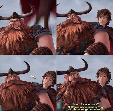 Hehehe! He grew them. Duh! lol XD Httyd Funny, Dragons Riders Of Berk, Httyd 2, Httyd Art, Dragon Movies, Dragon Memes, Dreamworks Dragons, Httyd Dragons, Dragon Trainer