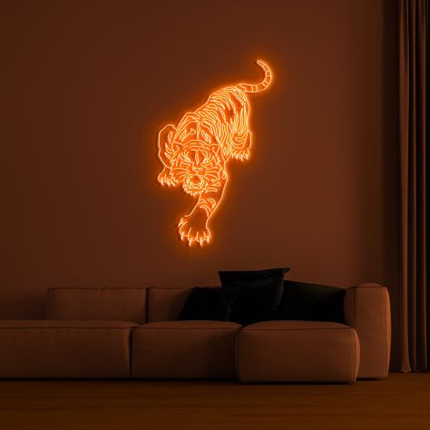 Hypebeast Neon Signs, Tiger Neon Sign, Wave Led Sign, Scorpio Neon Sign, Aquarius Neon Sign, Light Sign, Neon Light Signs, Graphic Apparel, Apartment Decor Inspiration