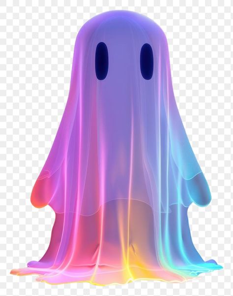 Neon Ghost, Ghost Illustration, 3d Png, Ghost Cartoon, About Halloween, Halloween Cartoons, Halloween Backgrounds, Cute Ghost, Free Png