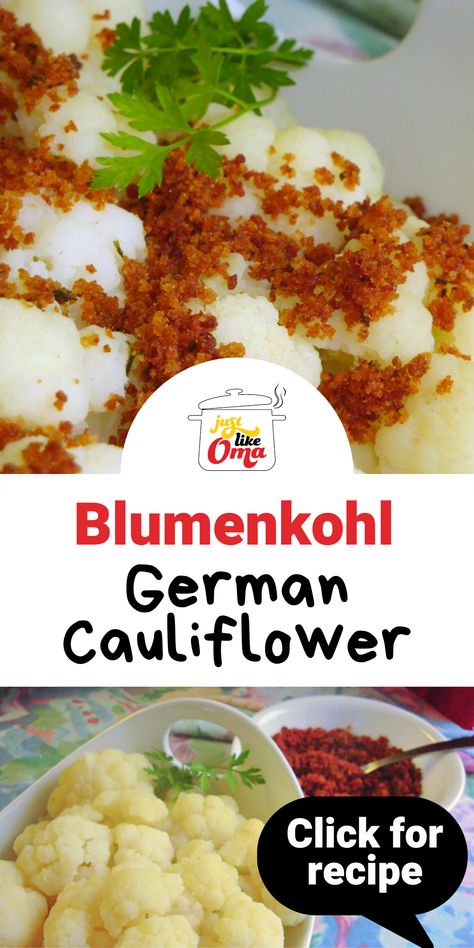 German Cauliflower Recipes, German Vegetables, Easy German Recipes, How To Cook Cauliflower, Traditional German Food, German Food Authentic, Oktoberfest Food, Vegetable Soup Recipes, Polish Recipes