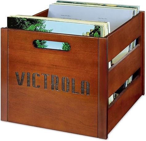 Amazon.com: Victrola Wooden Record Crate, Mahogany, Model: VA-20-MAH : Office Products Vinyl Crate, Vinyl Record Crate, Victrola Record Player, Record Crate, Storage Crates, Vinyl Collectors, Vinyl Storage, Crate Storage, Record Player