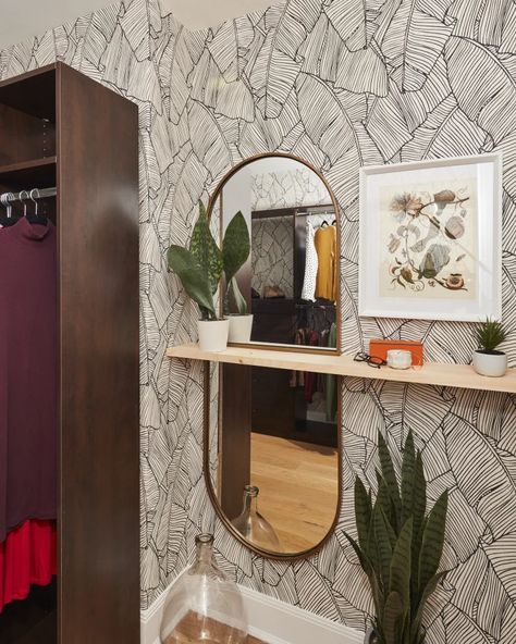 The Best Mirrors With Shelves - Mirror Trends | Apartment Therapy Full Length Mirror With Shelf, Expensive Apartment, Tiny Powder Rooms, Mirror Hack, Wall Mirror With Shelf, Entryway Mirror, Salon Suites, Vintage Revival, Cool Mirrors