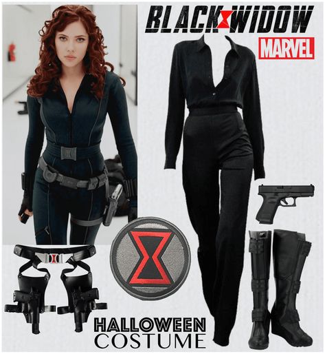 Black Widow Outfit Ideas, Black Widow Avengers Costume, Diy Black Widow Costume, Black Widow Diy, Widow Outfit, Black Widow Halloween Costume, Black Widow Makeup, Black Widow Outfit, Widow Costume