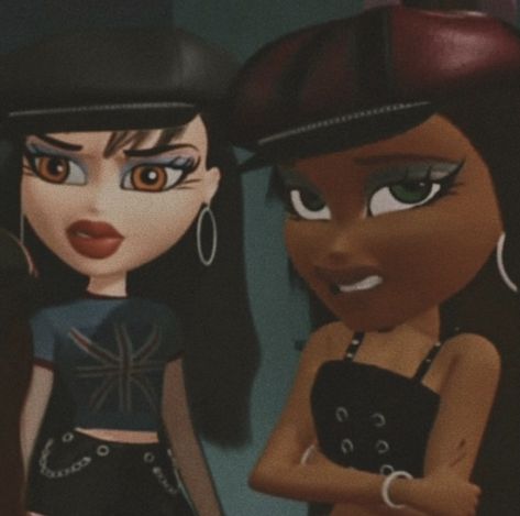 Bestie Cartoon Best Friends, Bestfriend Cartoons, Bratz Fashion, Disney Duos, Bratz Aesthetic, Halloween Duos, Gang Culture, Duo Costumes, Best Friends Cartoon