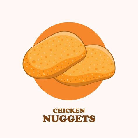 chicken nuggets. fast food cartoon illustration Chicken Nuggets Drawing, Chicken Nugget Drawing, Nugget Drawing, Food Cartoon Illustration, Food Cartoon, Simple Chicken, Chicken Nugget, Logo Banners, Cityscape Photos