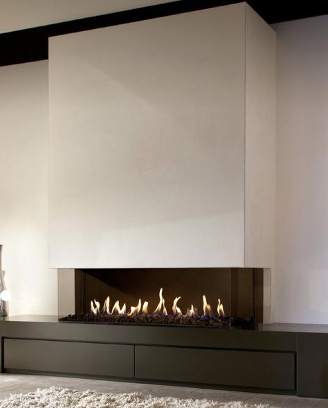 Gas Fireplace Ideas Living Rooms, Fireplace Modern Design, Contemporary Fireplace Designs, Fireplace Gas, Fireplace Feature Wall, Fireplace Bookshelves, Fireplace Tv Wall, Linear Fireplace, Living Room Decor Fireplace