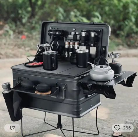 Overland Kitchen, Photo Object, Camp Kitchen Box, Multifunctional Table, Coffee Organization, Kitchen Box, Camping Box, Camping Inspiration, Coffee Box