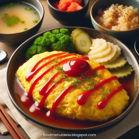 Delicious Omurice Recipes Japanese Omurice, Omurice Recipe, Perfect Omelette, German Potato Salad Recipe, Chicken Recipes Boneless, Italian Recipes Dessert, German Potato Salad, Japanese Cooking, Sauteed Vegetables