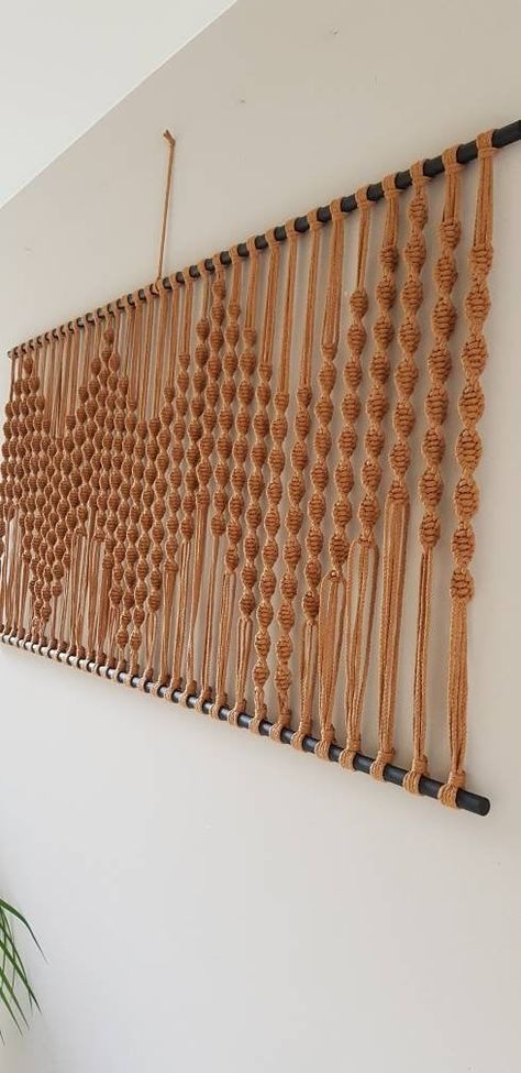 Images By Kelley Quinn On Macrame And Fiber Arts 284 Layered Macrame Wall Hanging, Wall Decor Tapestry, Modern Tapestry, Brown Macrame, Modern Tapestries, Macrame Tapestry, Macrame Wall Hanging Patterns, Modern Textiles, Etsy Diy