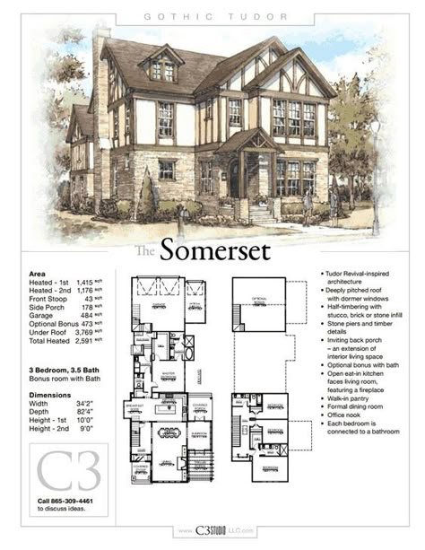 Gothic House Plans, Tudor House Plans, Perfect House Plan, Victorian House Plans, Sims 4 House Building, Sims 4 House Plans, Vintage House Plans, House Plans Ideas, Casas The Sims 4