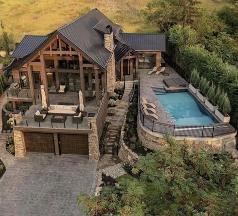 Luxury Future, Modern Timber Frame Homes, House Luxury, Timber House, Barn Style House, Luxury Homes Dream Houses, Barn House Plans, Dream House Exterior, House Goals