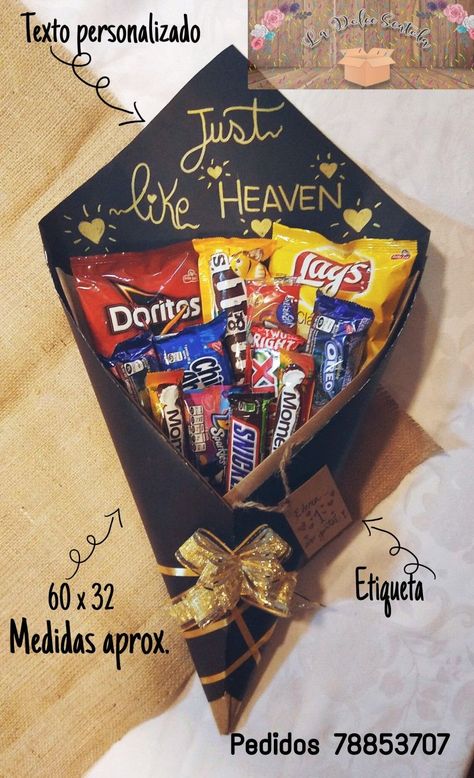 Bouquet For Boyfriend, Birthday Candy Bouquet, Bucket Gifts, Diy Gift For Bff, Candy Gift Baskets, Candy Bouquet Diy, Spiderman Gifts, Diy Bouquet Wrap, Candy Poster