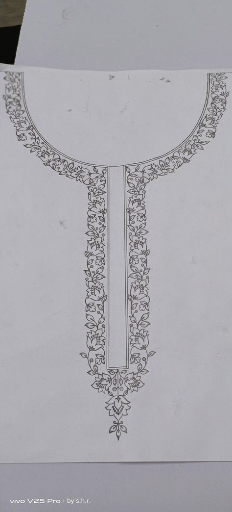 Neckline Khakha Designs, Neck Khaka Designs, Emb Border Design, Embroidery Kurthi Design, Neckline Embroidery Designs Sketch, Embroidery Khaka Designs, Khakha Designs Embroidery Patterns, Neck Design Sketch, Bead Embroidery Patterns Templates