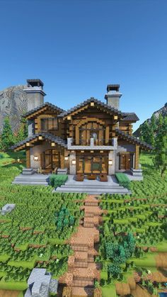 Minecraft riverside cabin download link in bio #minecraft #minecraftbuilding #minecraftsurvival Minecraft Riverside, Big Minecraft Houses, Minecraft Cabin, Riverside Cabin, Minecraft Building Designs, Modern Minecraft Houses, Minecraft Mansion, Minecraft House Plans, Minecraft Farm