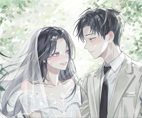 Batman Love, Gouache Color, Anime Wedding, Anime Cupples, Manga Couple, Best Anime Couples, Anime Base, Couple Illustration, Romantic Manga