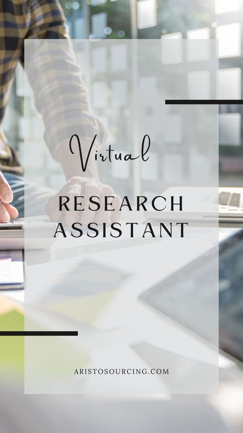 Virtual research assistants are remote employees who manages online research-related tasks for your business.  📚

𝗪𝗵𝗮𝘁 𝗖𝗮𝗻 𝗧𝗵𝗲𝘆 𝗗𝗼?
1. Travel Research
2. Influencer Research
3. Lead Generation
4. Product and Market Research
5. Database Research
6. Trend Research
7. Web Research

They can gather data & compile it for you in the simplest way. More you can use them for business research, research on an experimental idea, or a potential business plan. Business Research, Web Research, Research Assistant, Prayer Board, Business Plan, Market Research, Lead Generation, Business Planning, Influencer