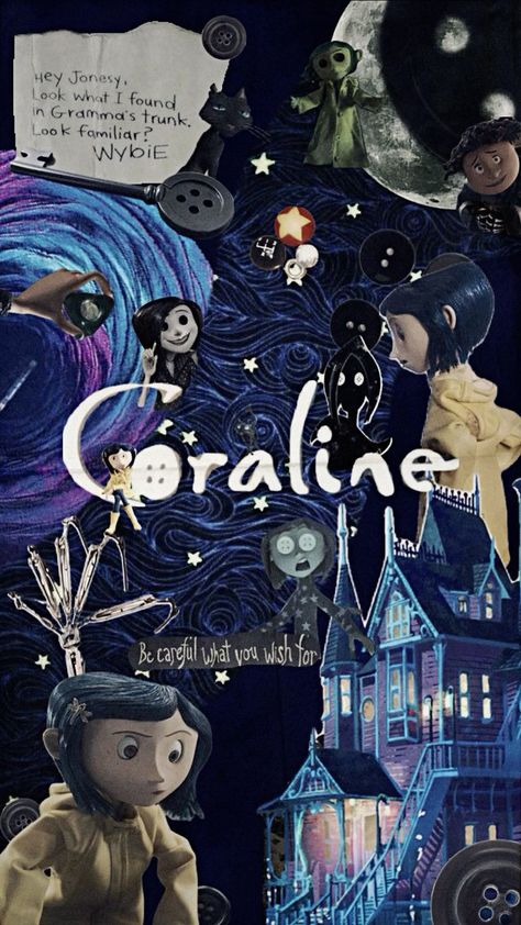 Coraline Collage, Coraline Halloween, Collage Wallpaper, Coraline, Animated Movies, Collage, Halloween