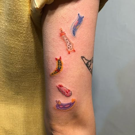 Slug Tattoo, 10 Tattoo, 16 Tattoo, Funky Tattoos, Colorful Tattoos, Piercings And Tattoos, Little Tattoos, Skin Art, Piercing Tattoo