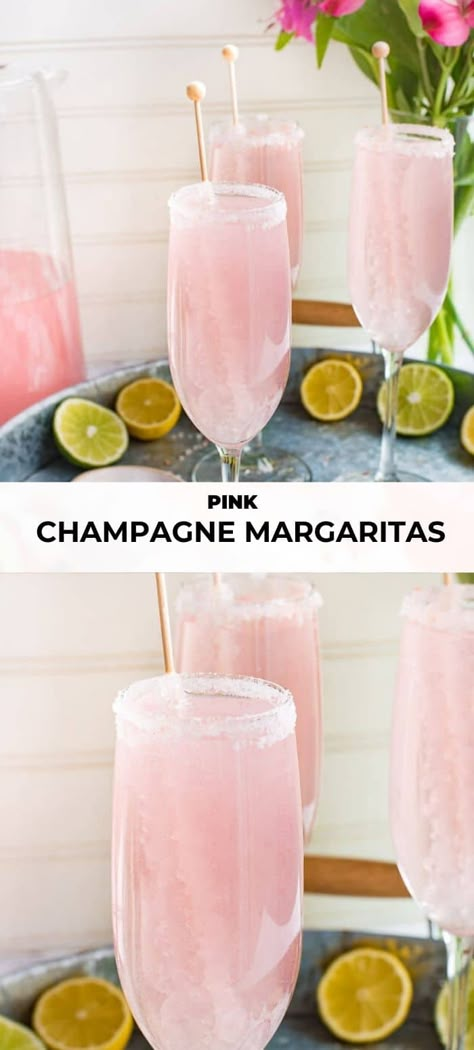 Pink Lemonade Champagne, Pink Champagne Margarita, Champagne Margarita, Girls Night Drinks, Champagne Margaritas, Cocktails Vodka, Yummy Alcoholic Drinks, Christmas Homemade, Christmas Homescreen