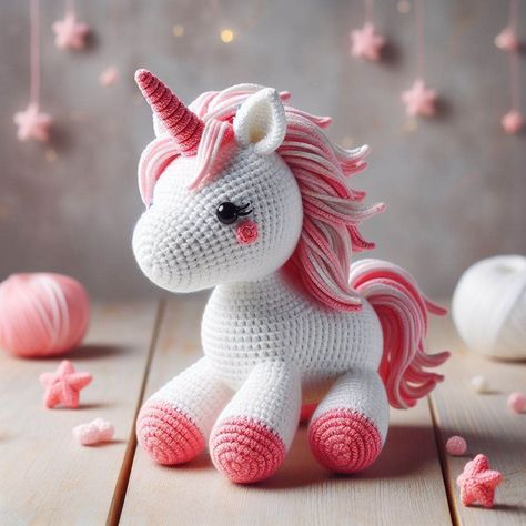 Unicorn Crochet Pattern Free, Unicorn Amigurumi Free Pattern, Crocheted Unicorn, Crochet Unicorn Pattern Free, Crochet Unicorn Pattern, Unicorn Crochet, Crochet Unicorn, Unicorn Pattern, Unicorn Theme